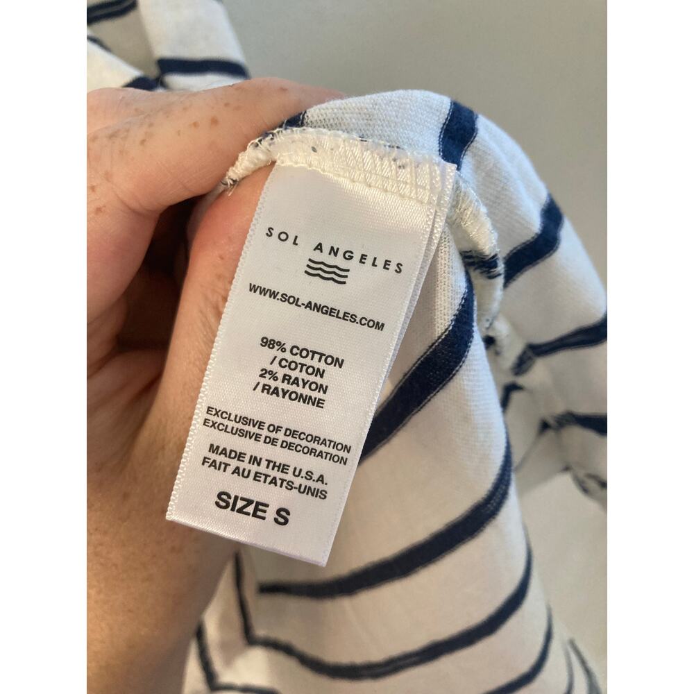 Anthropologie Sol Angeles La Vie en Rosé Parisian Striped T-Shirt Tee - S - Picture 6 of 6